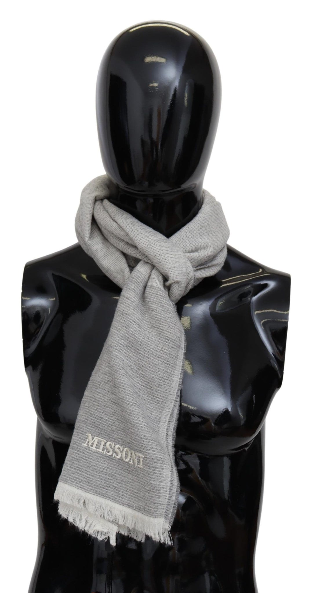 Beige 100% Wool Unisex Neck Wrap Scarf