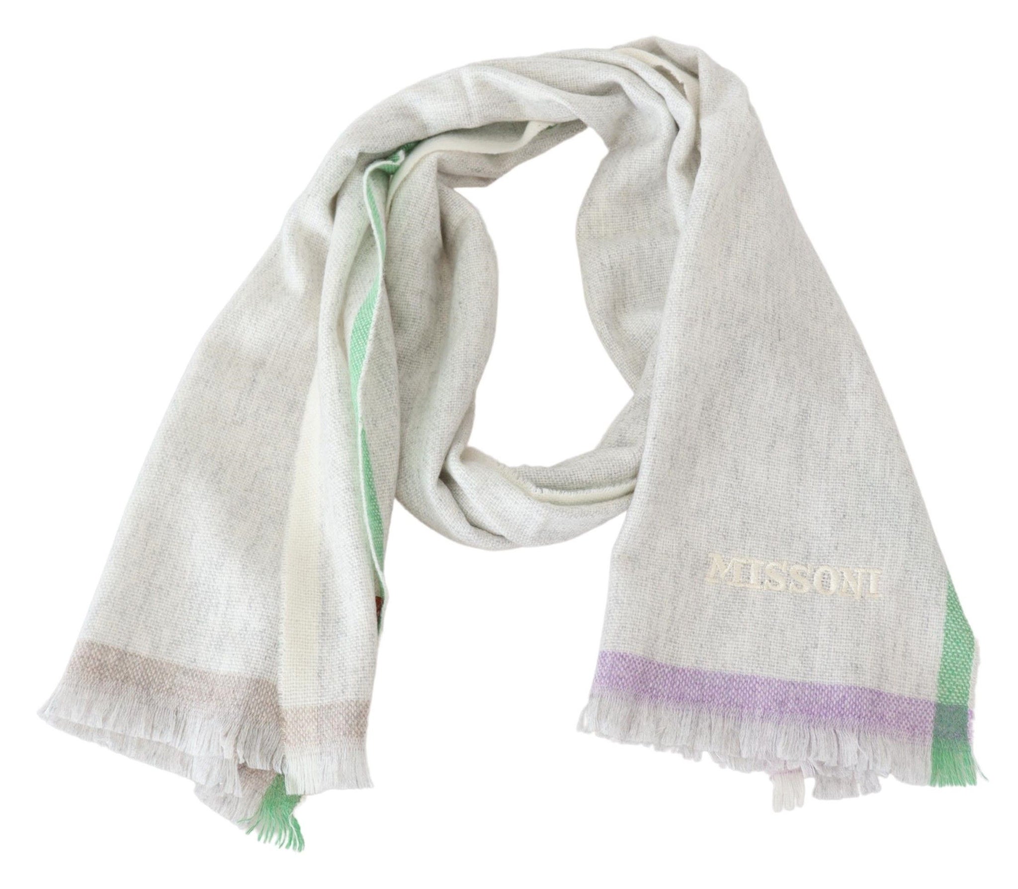 Multicolor Lined Cashmere Unisex Wrap Scarf