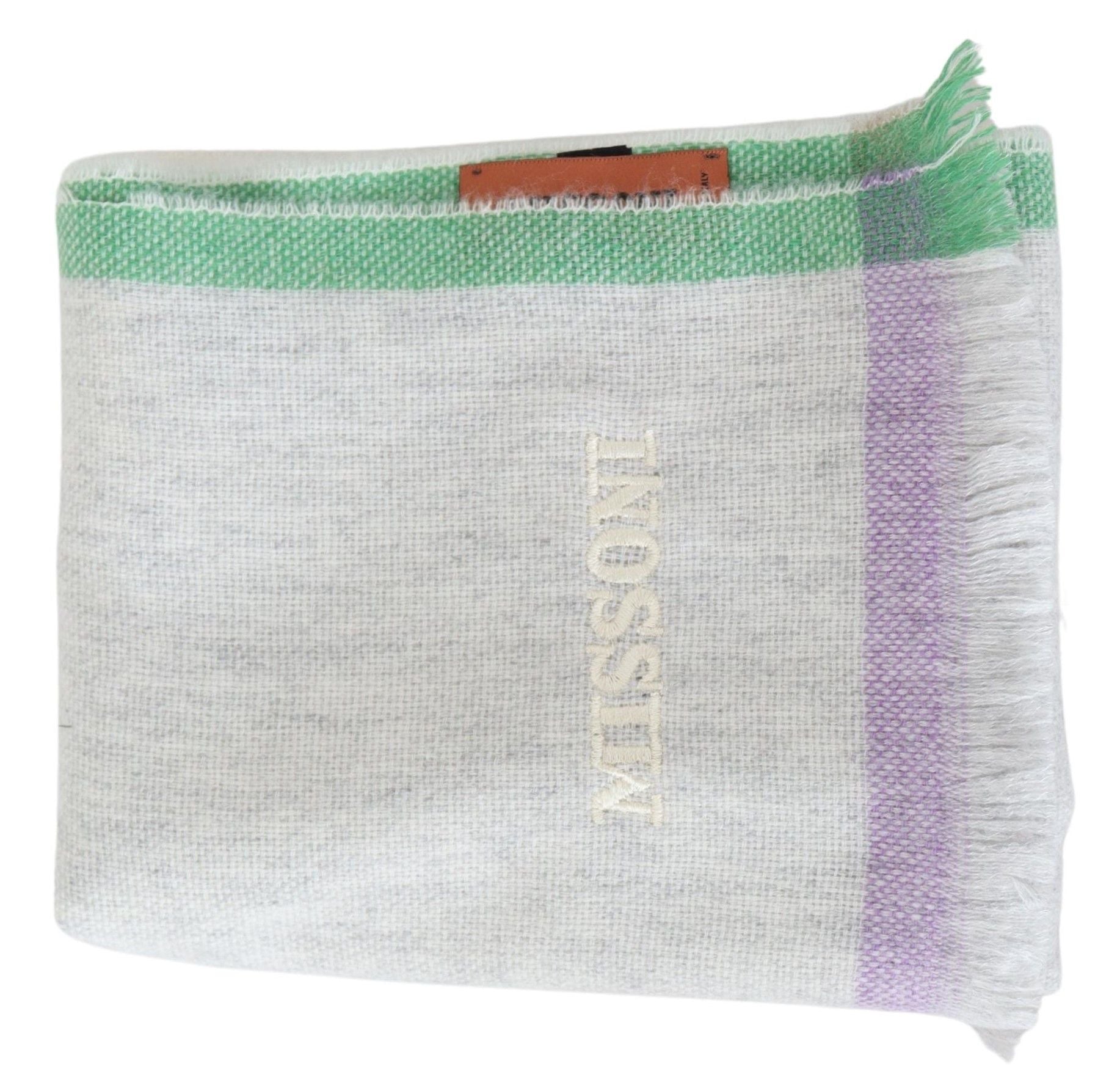Multicolor Lined Cashmere Unisex Wrap Scarf