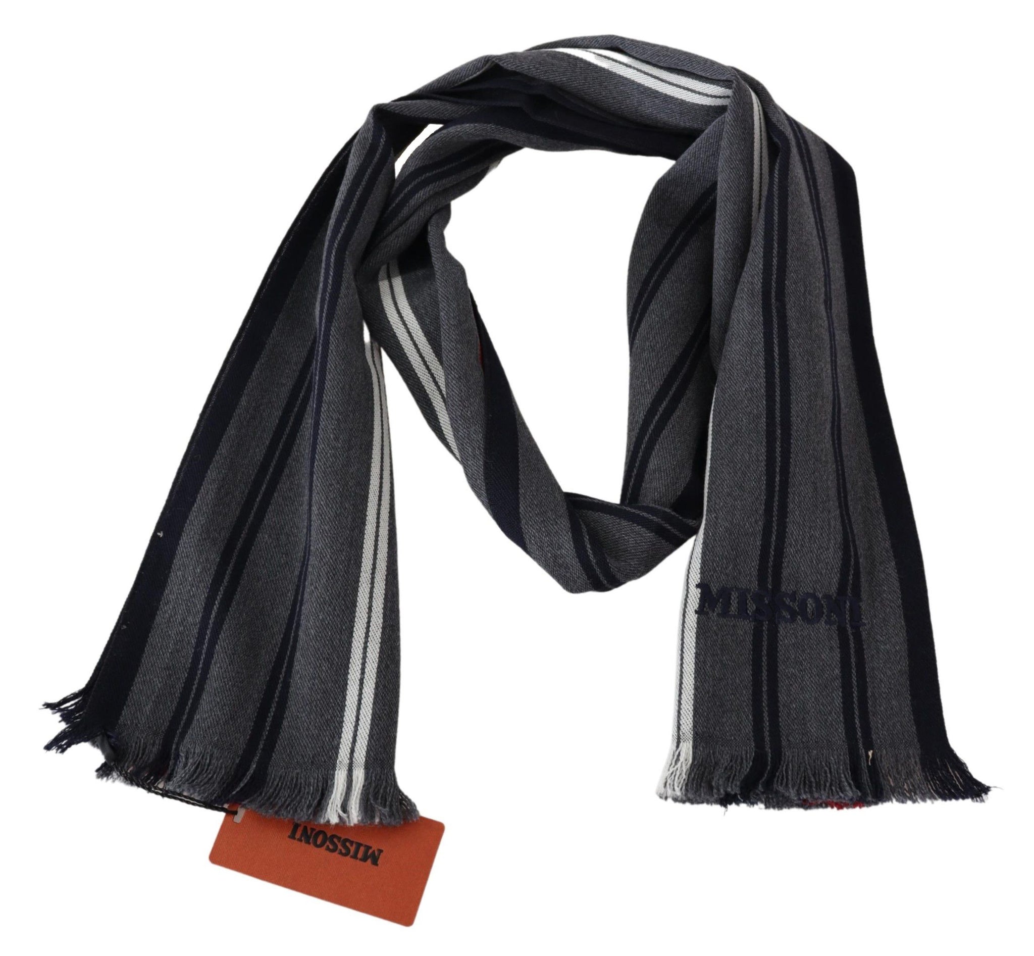 Multicolor Wool Striped Unisex Neck Wrap Shawl Scarf