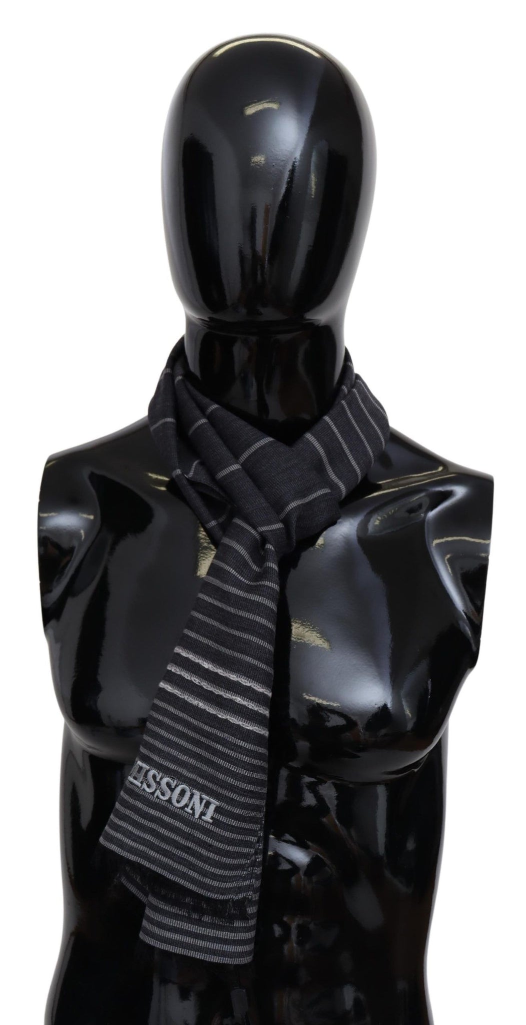 Multicolor Striped Wool Unisex Neck Wrap Shawl