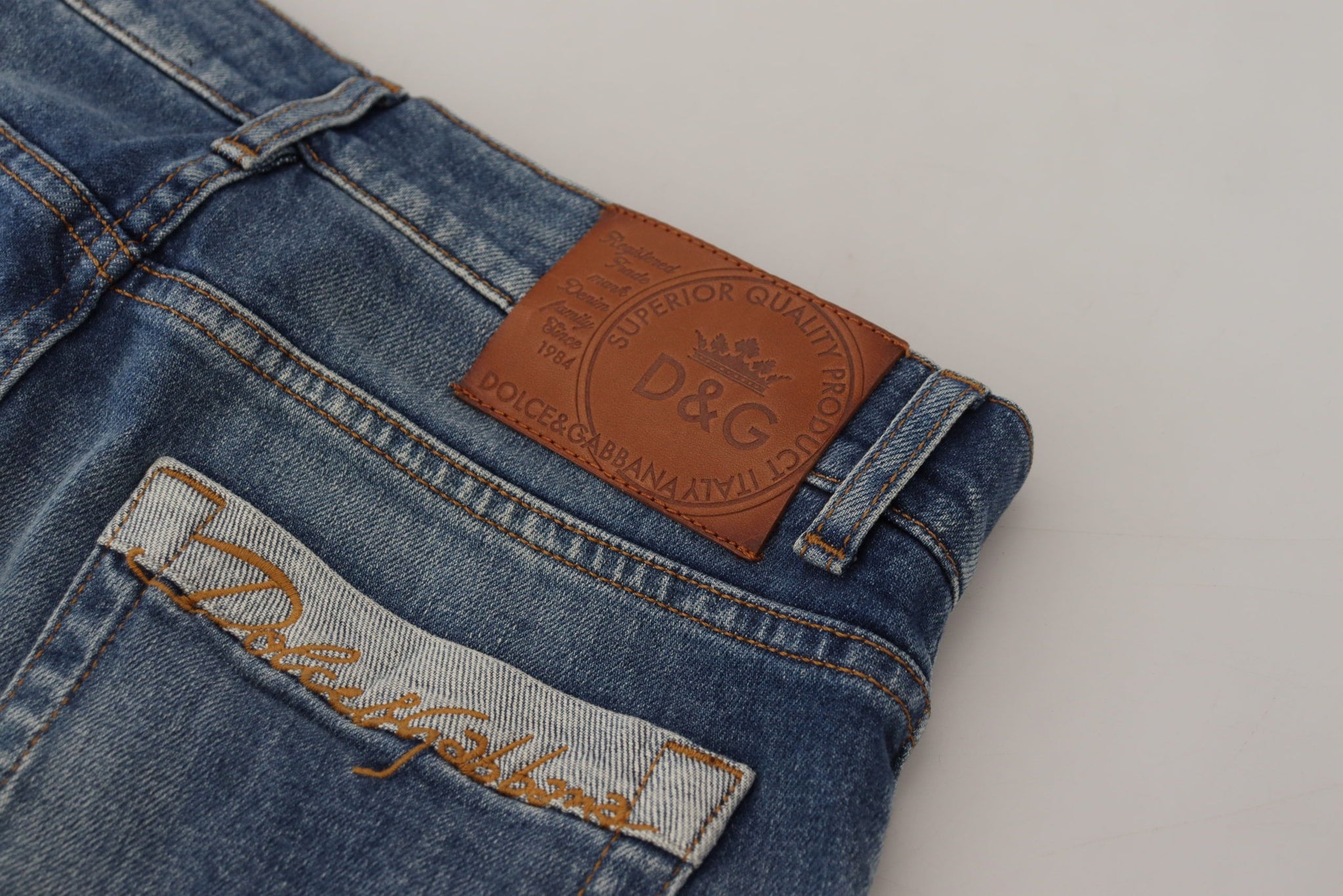 Blue Wash Cotton Stretch Skinny Denim Jeans