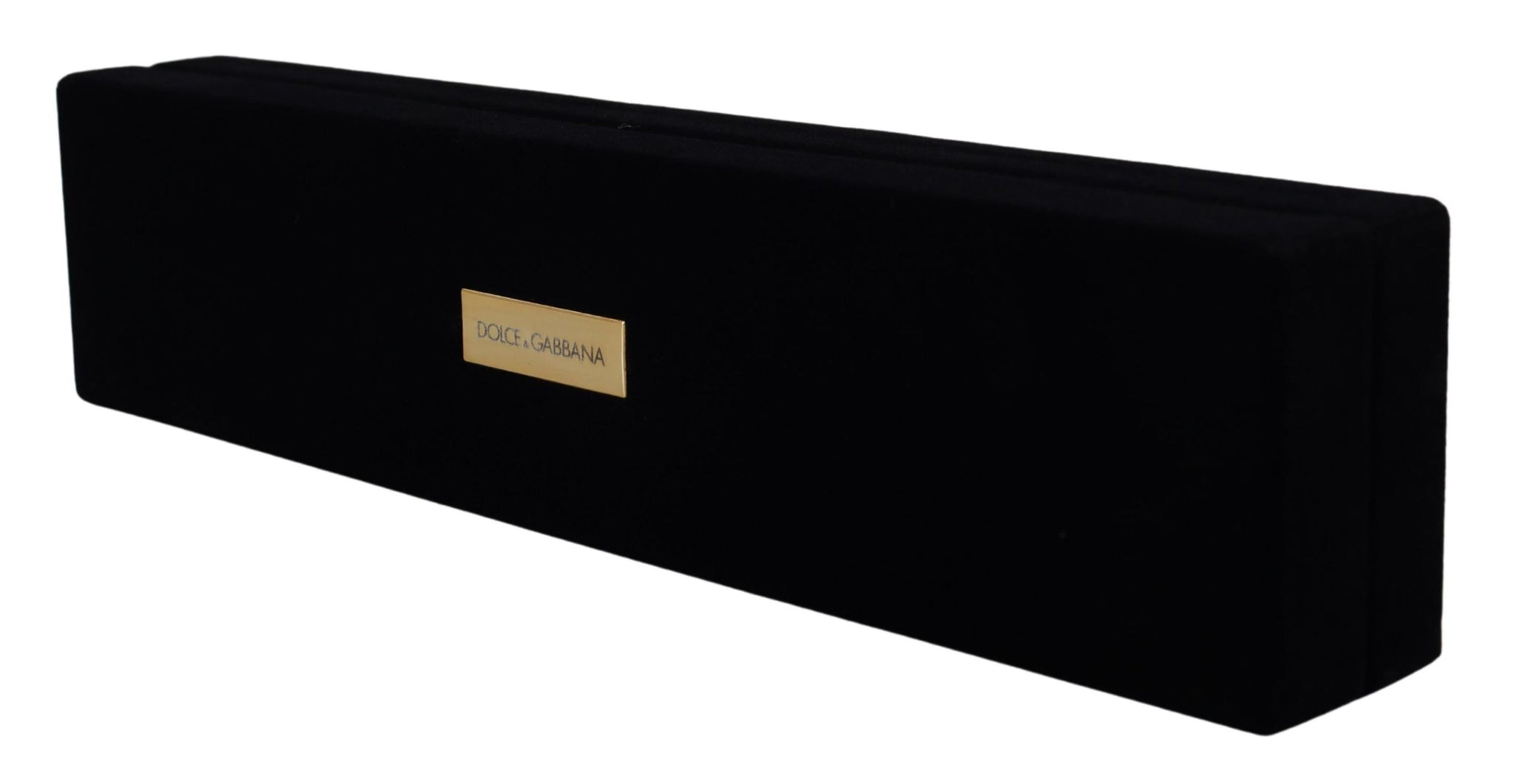 Black Velvet Logo Plaque Storage Bracelet Jewelry Box