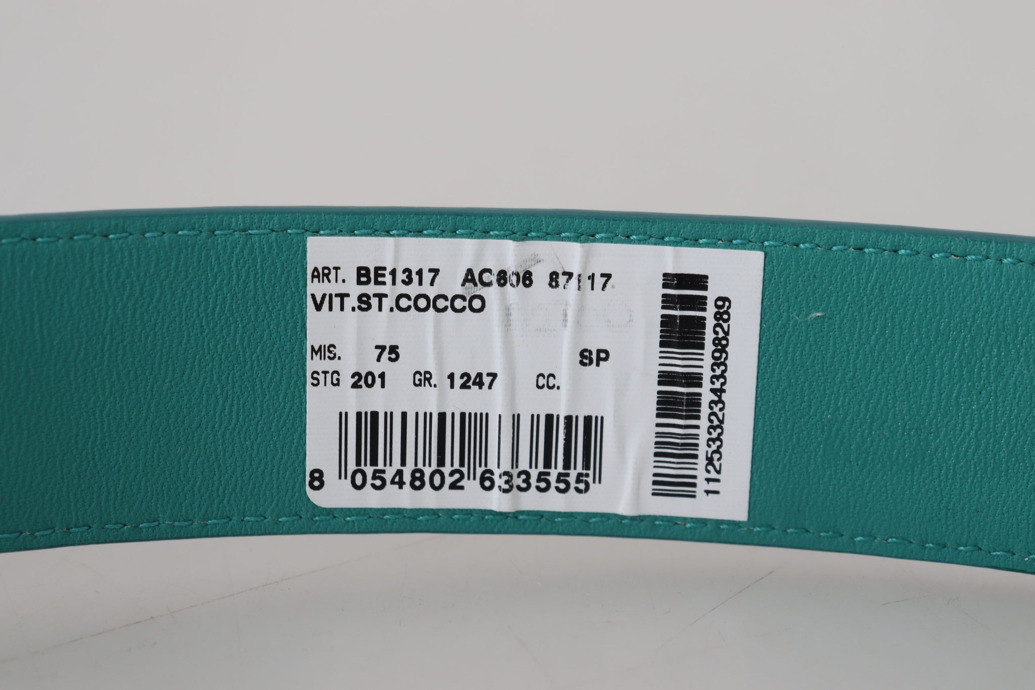 Blue Leather Gold DEVOTION Heart Buckle Belt