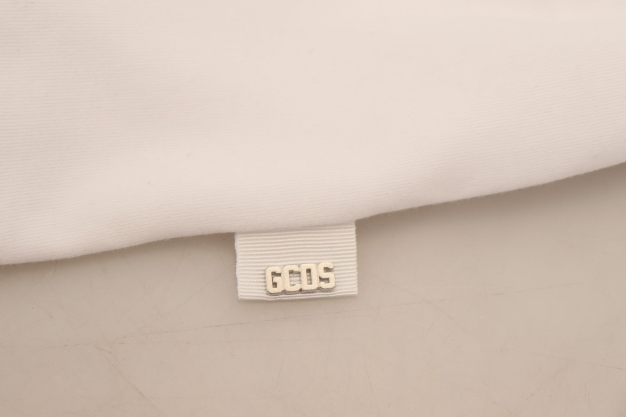White Logo Print Cotton Short Sleeves T-shirt