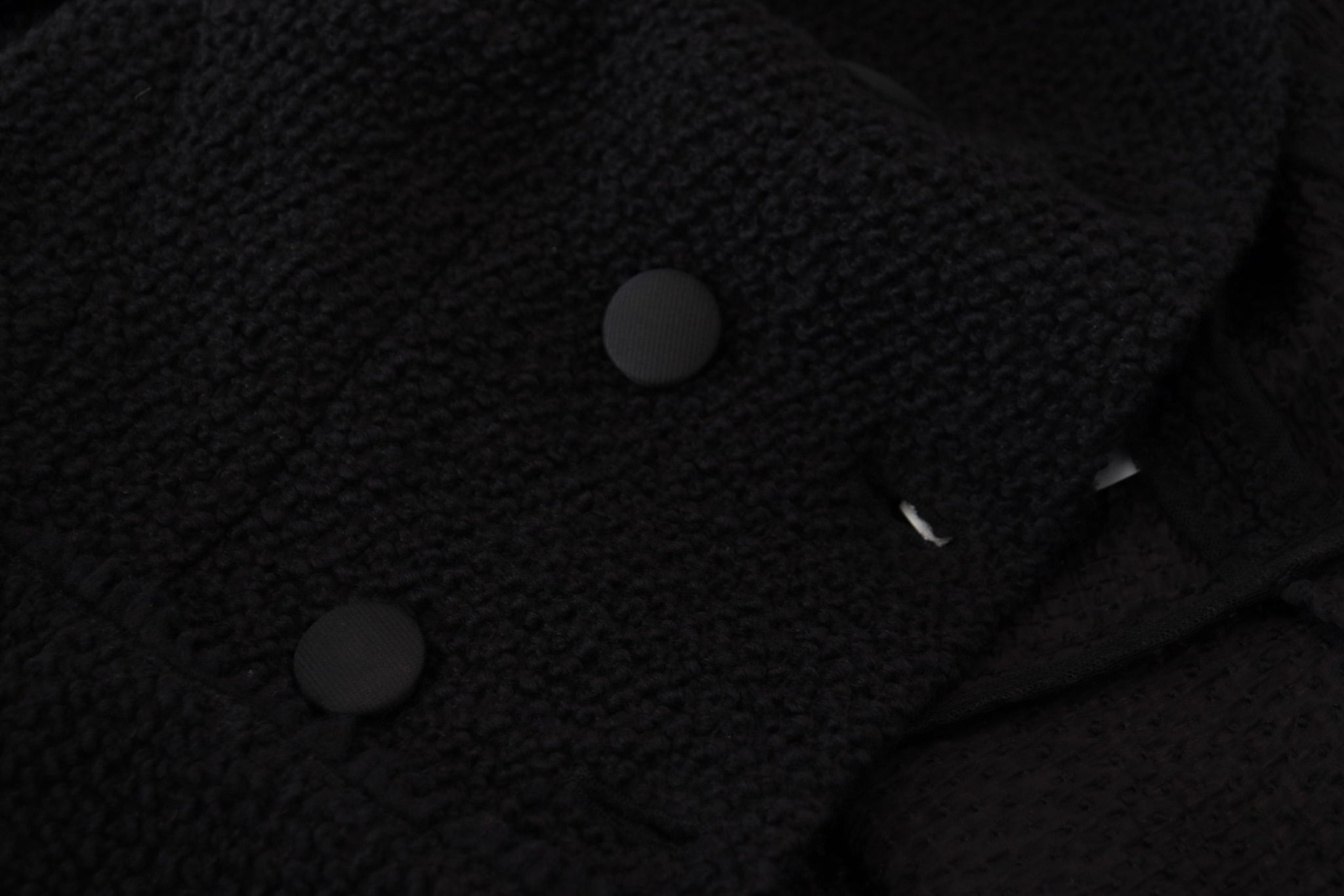 Black Wool Coat Blazer Wrap Jacket