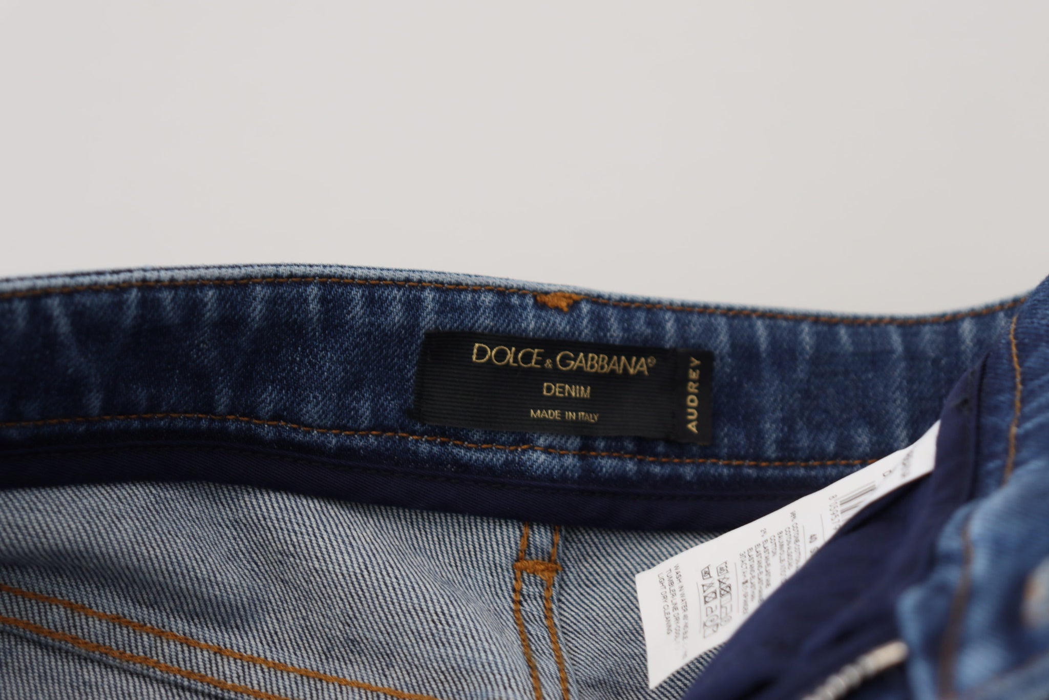 Blue Cotton Skinny High Waist Denim Jeans