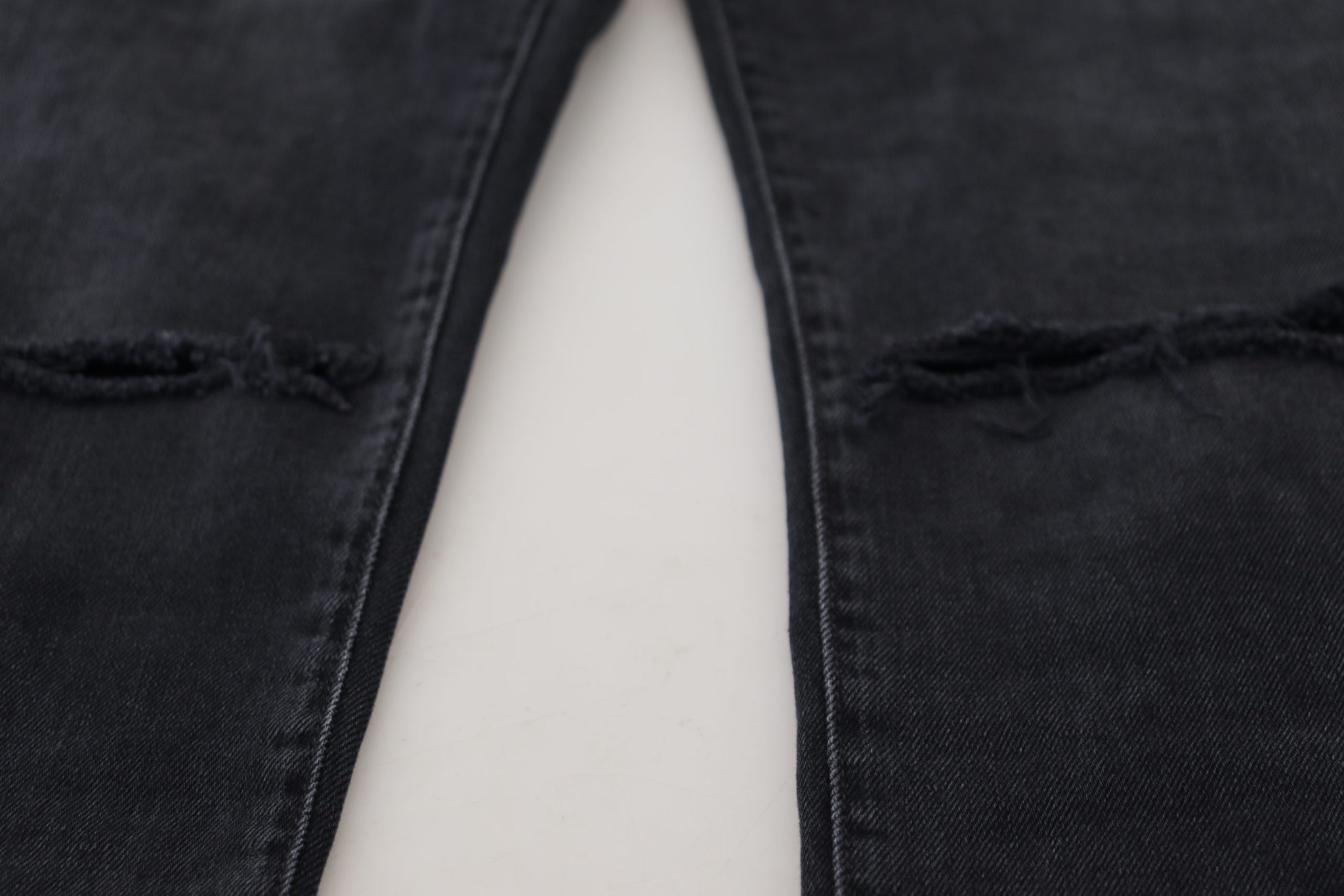 Black Cotton Skinny High Waist Denim Jeans