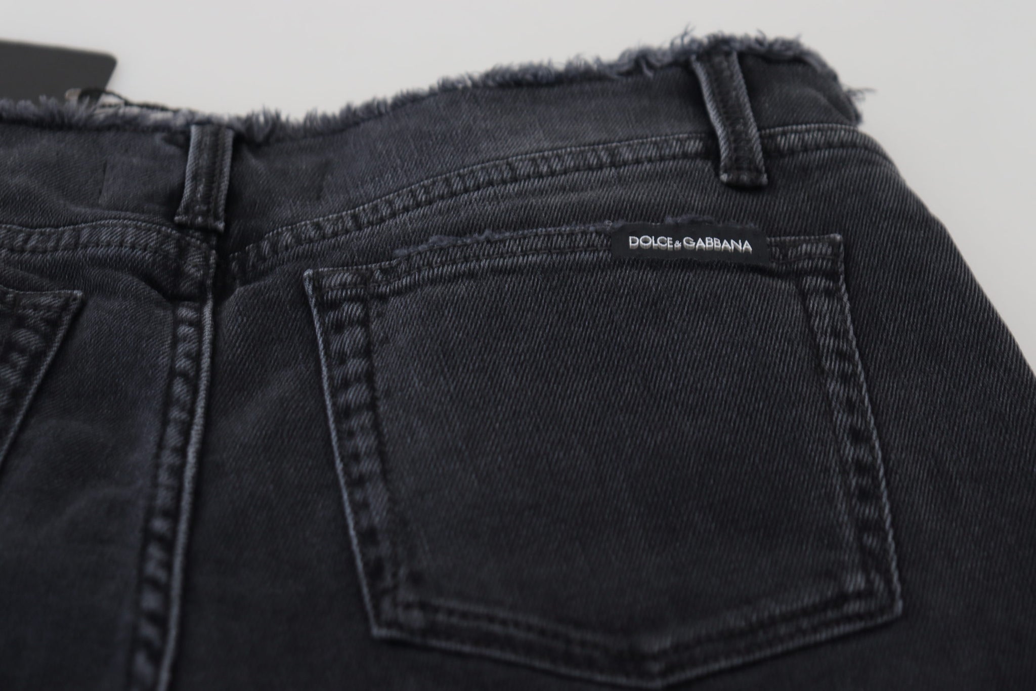 Black Cotton Skinny High Waist Denim Jeans