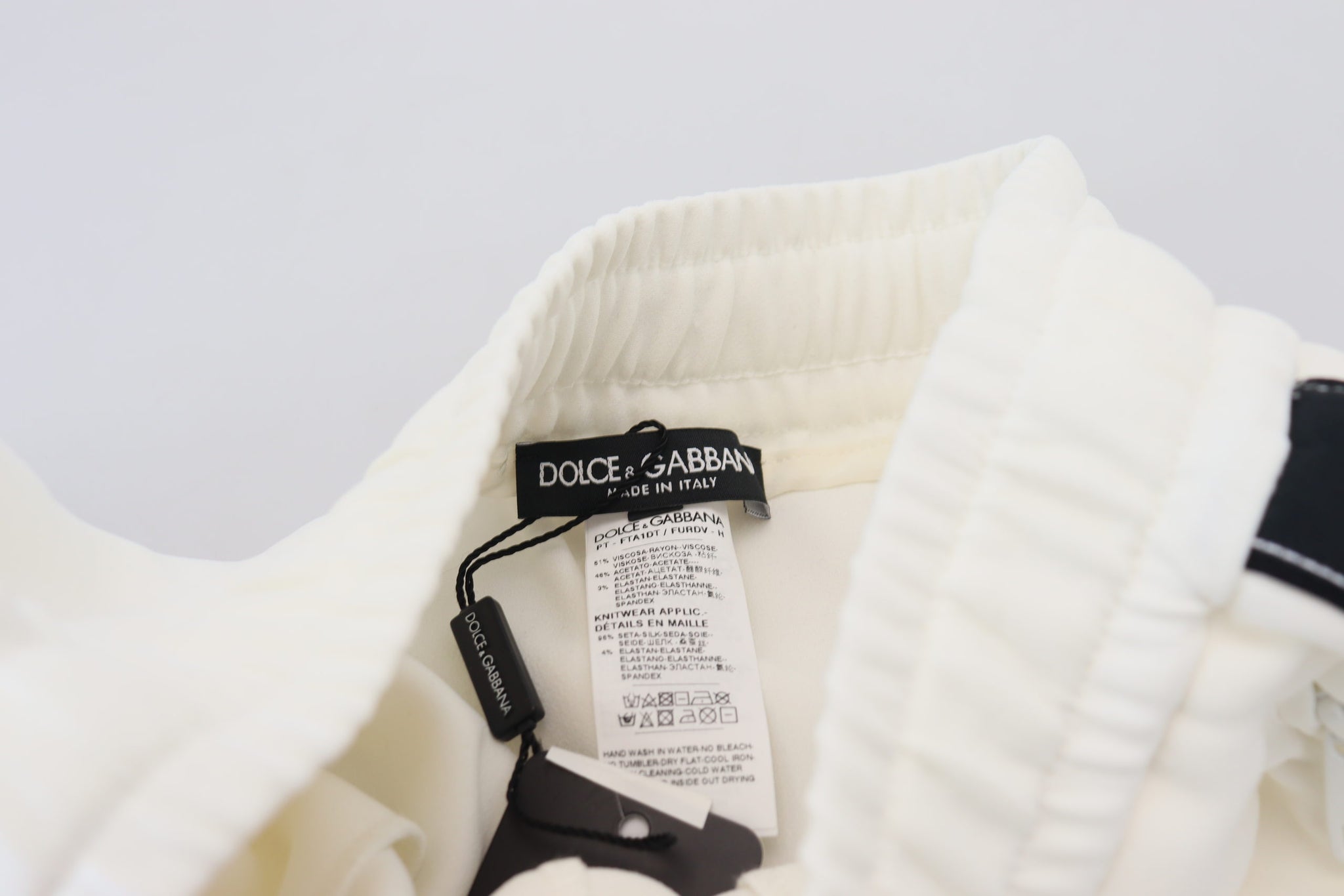 White DG Logo Sweatpants Pants