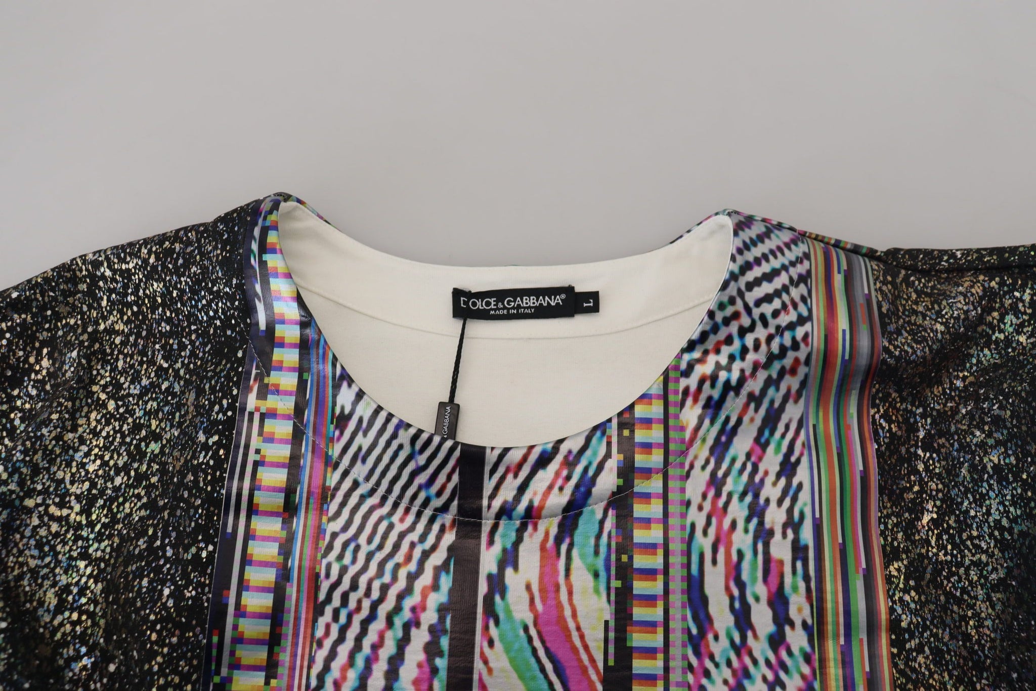 Multicolor Patterned Short Sleeves T-shirt