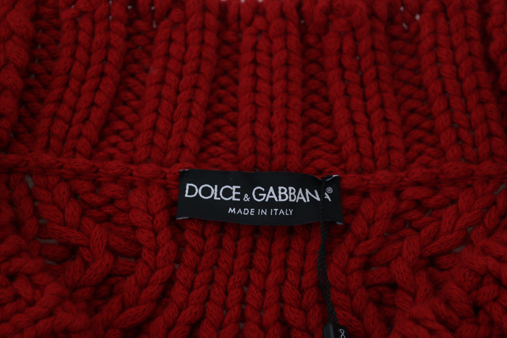 Red Wool Knit Button Down Cardigan Sweater