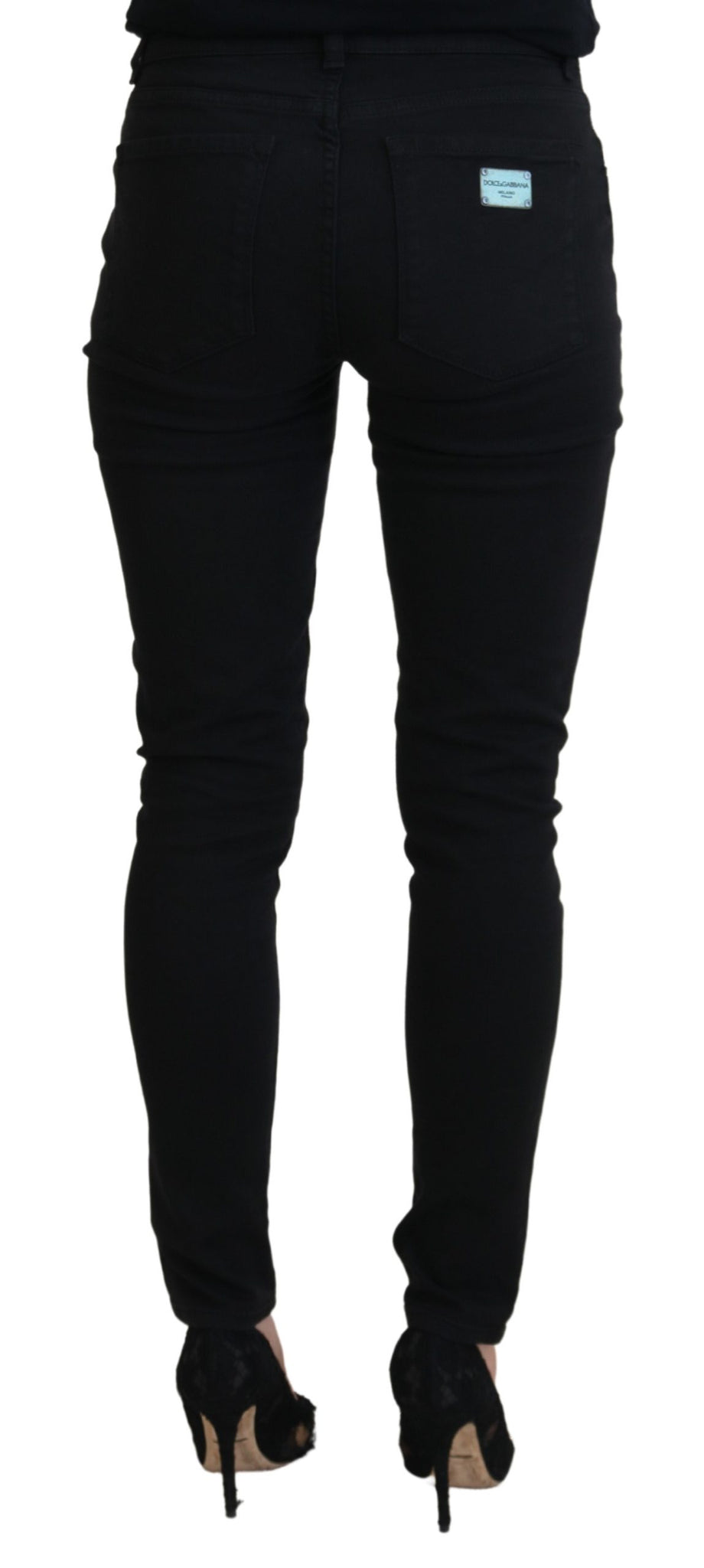 Black Cotton Skinny Women Denim Jeans