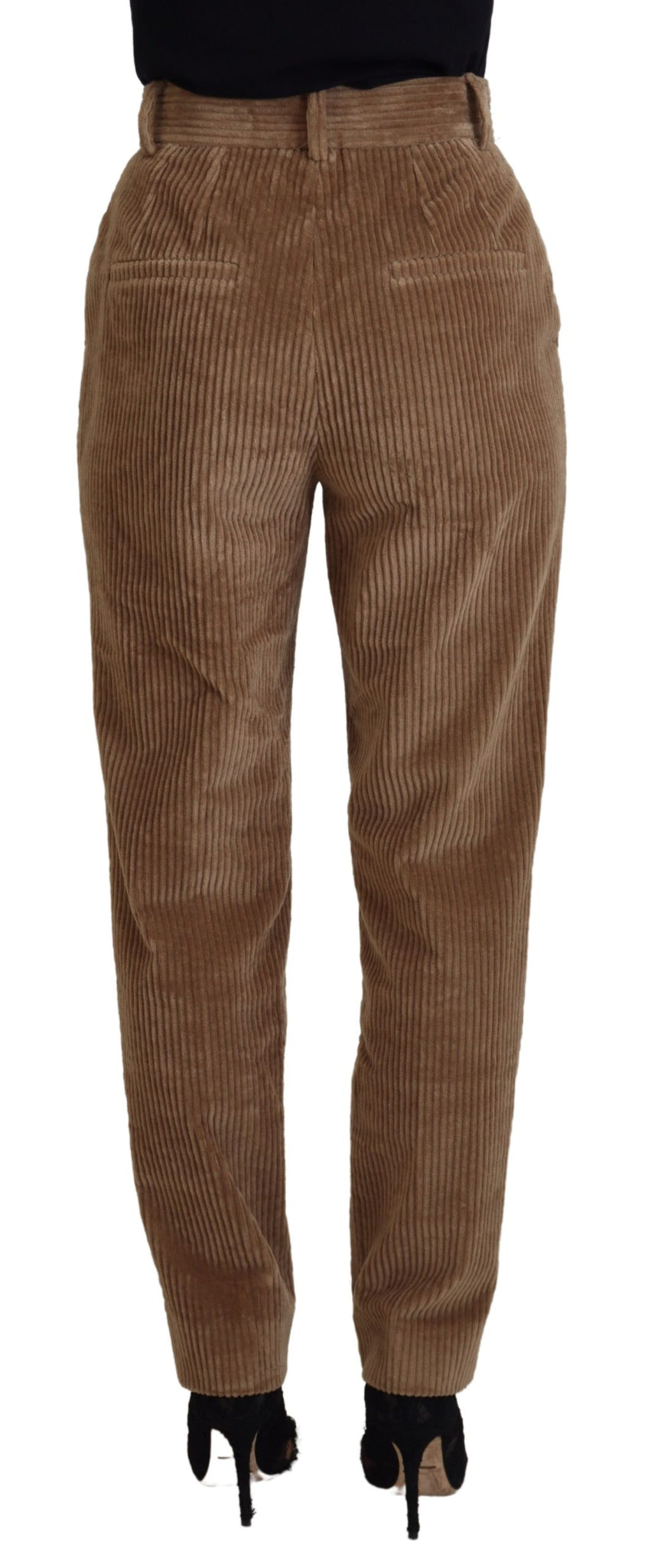 Brown Tapered Corduroy Cotton Pants