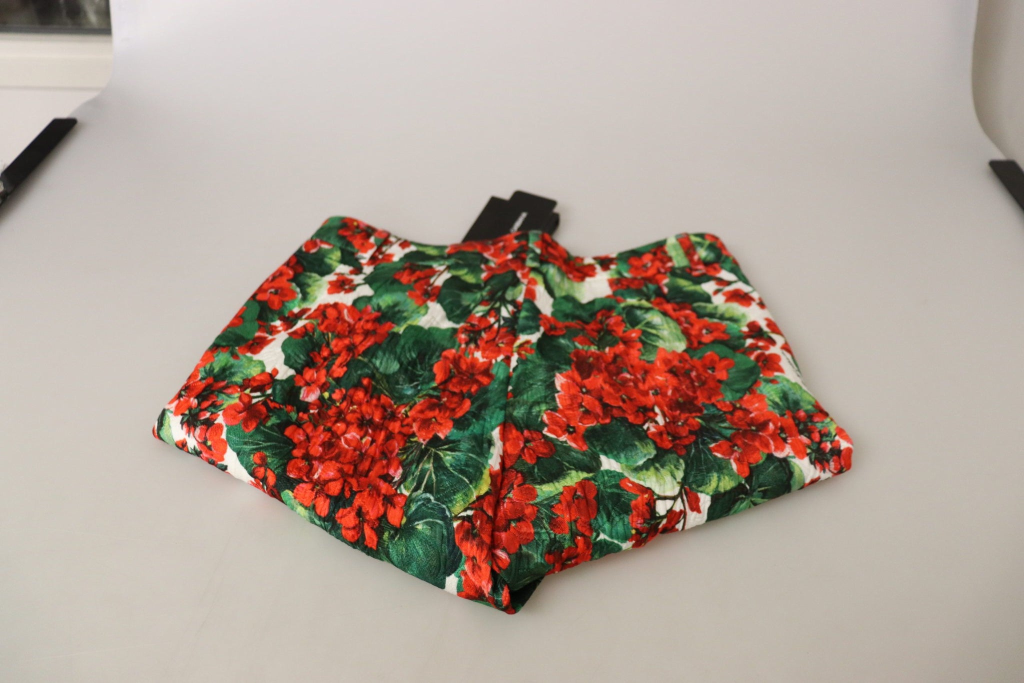 Multicolor Pants Floral Print Mid Waist Cropped Trouser Pant