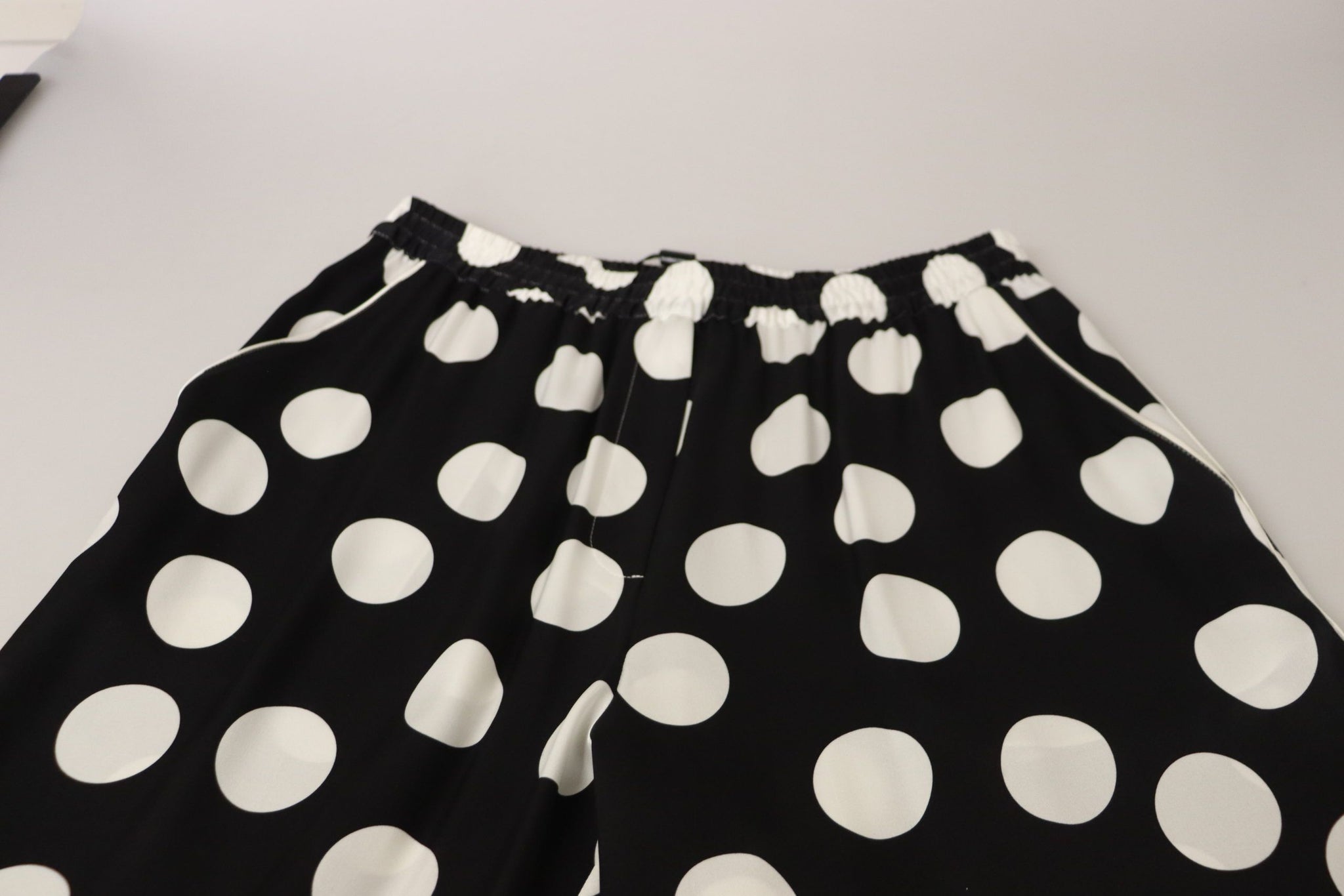 Polka Dot Mid Waist Cropped Trouser Pants