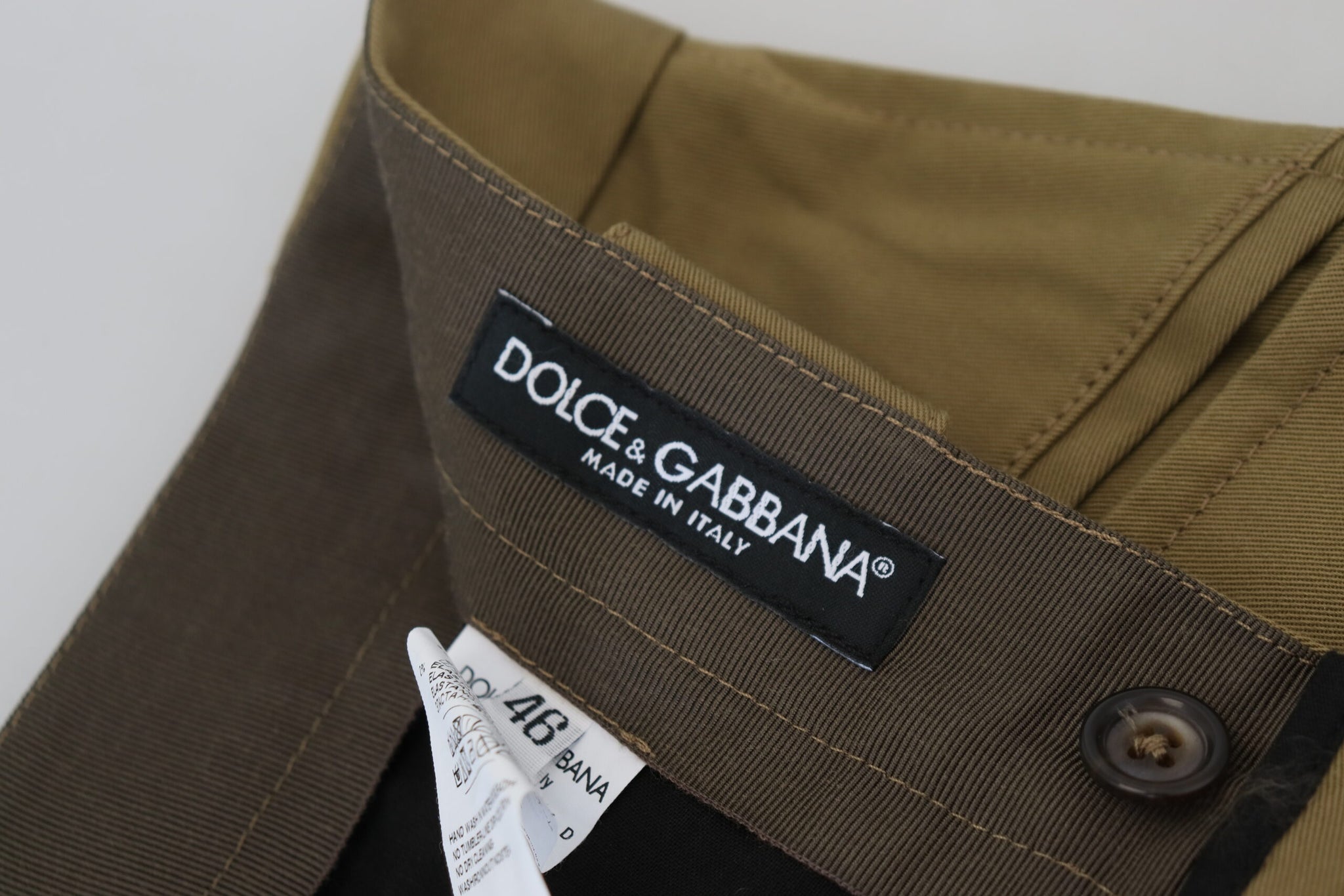Dolce & Gabbana Green Cotton Floral Print Men Pants