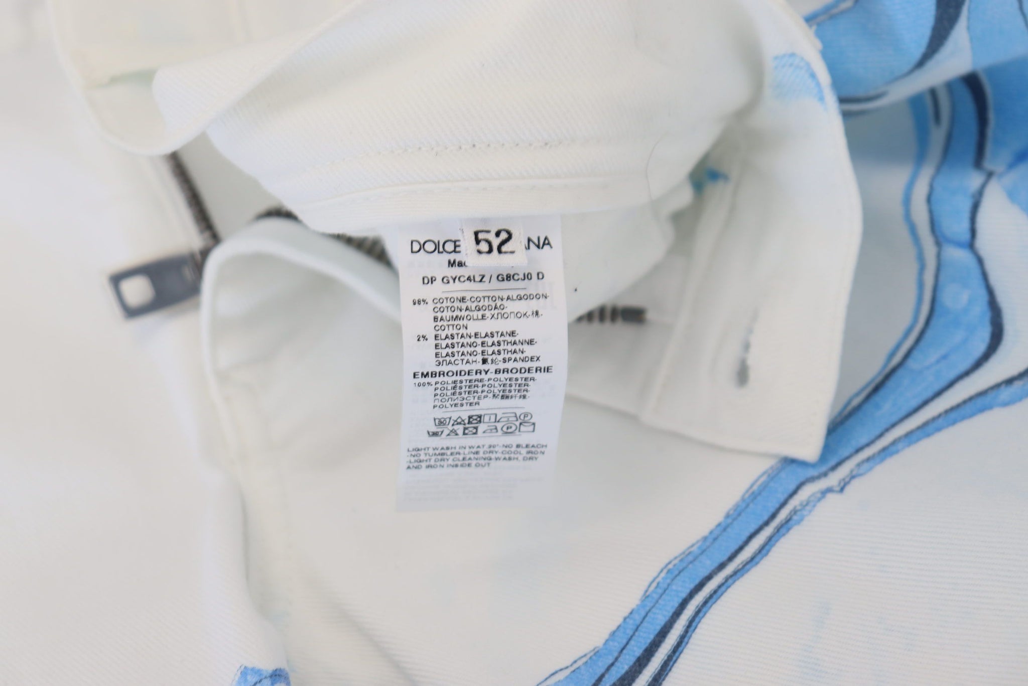 White Blue Denim Cotton Jeans Stretch Skinny Fit Pant