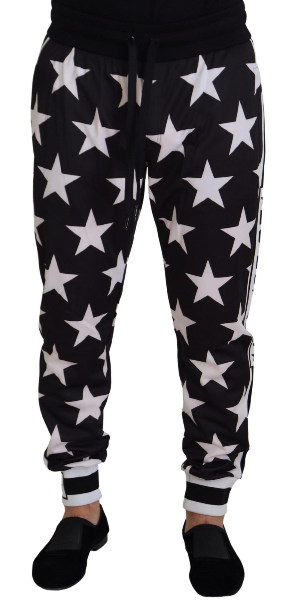 Black White Star Print DG Royals Pants