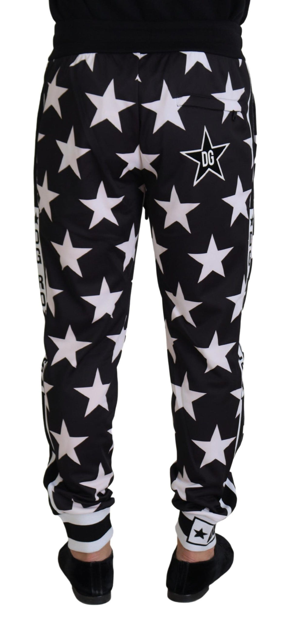 Black White Star Print DG Royals Pants