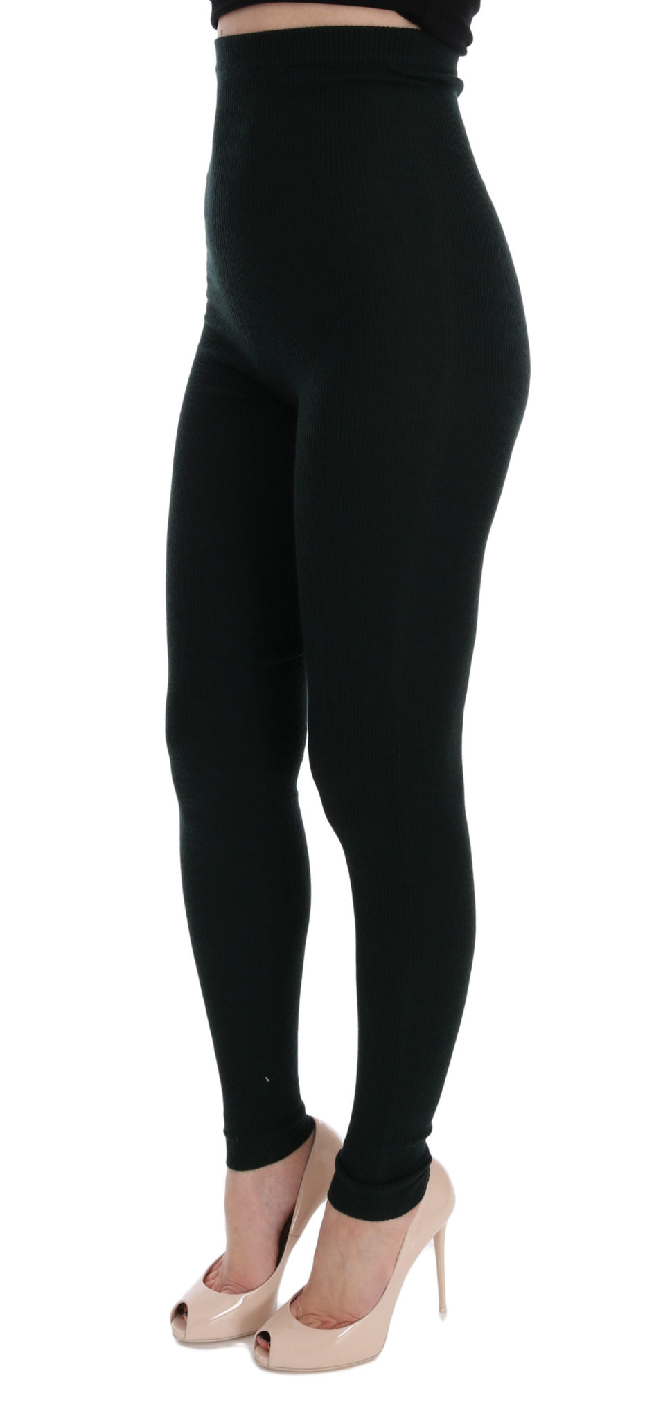 Green Cashmere Skinny Women Pants