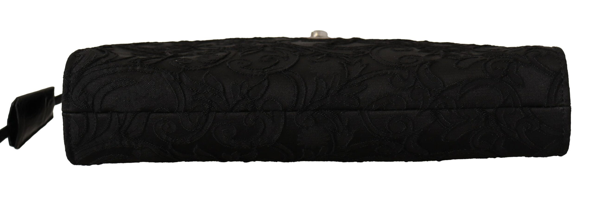 Dolce & Gabbana Black Jacquard Leather Document Briefcase Bag