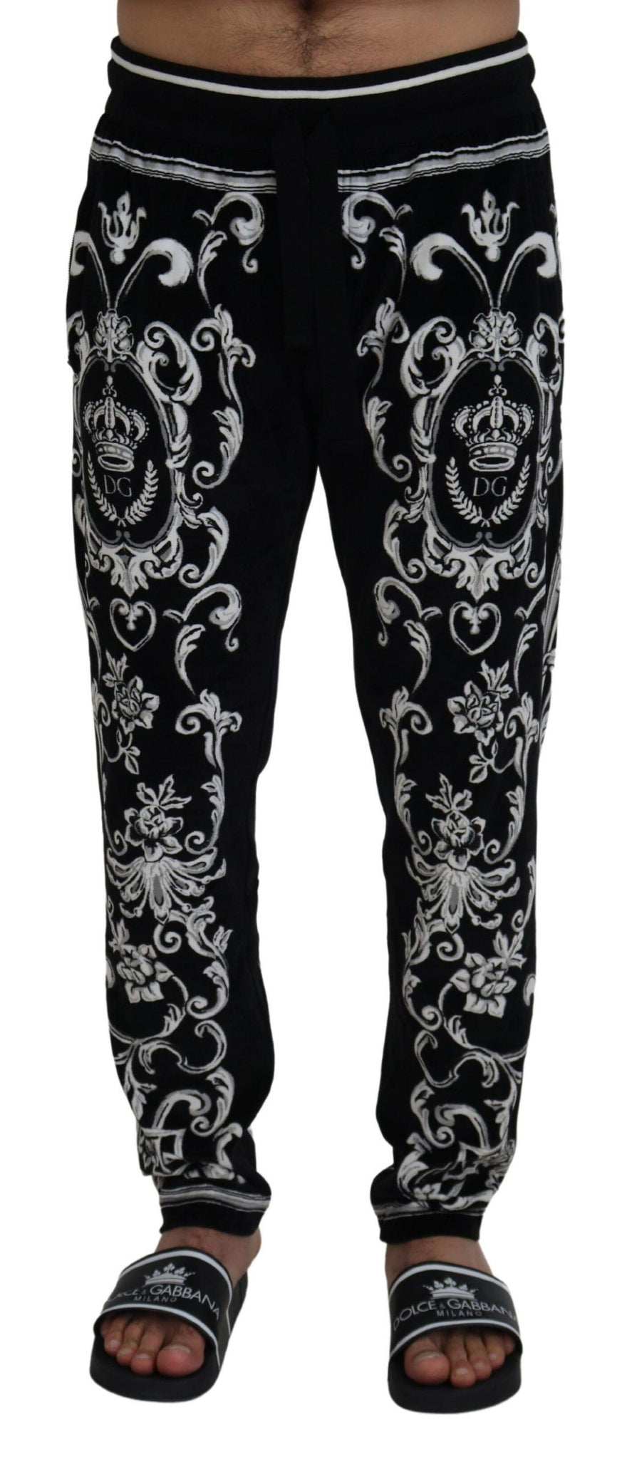 Black Cotton Heritage Sweatpants Jogging Pants