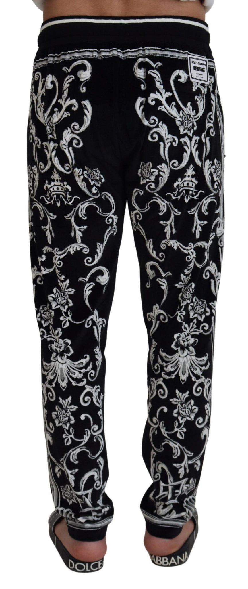 Black Cotton Heritage Sweatpants Jogging Pants