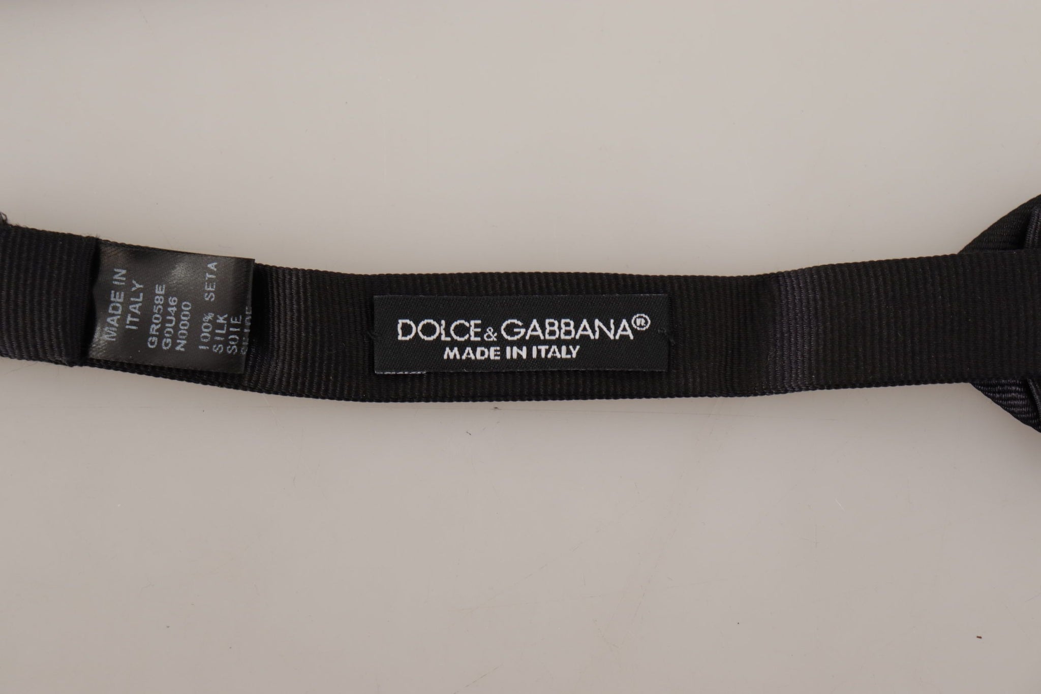 Black Solid 100% Silk Adjustable Neck Papillon Tie