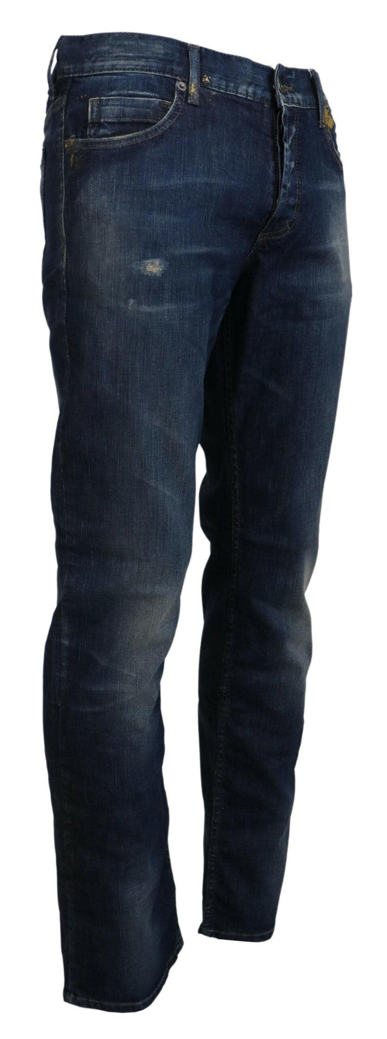 Exte Blue Washed Cotton Straight Fit Men Casual Denim Jeans