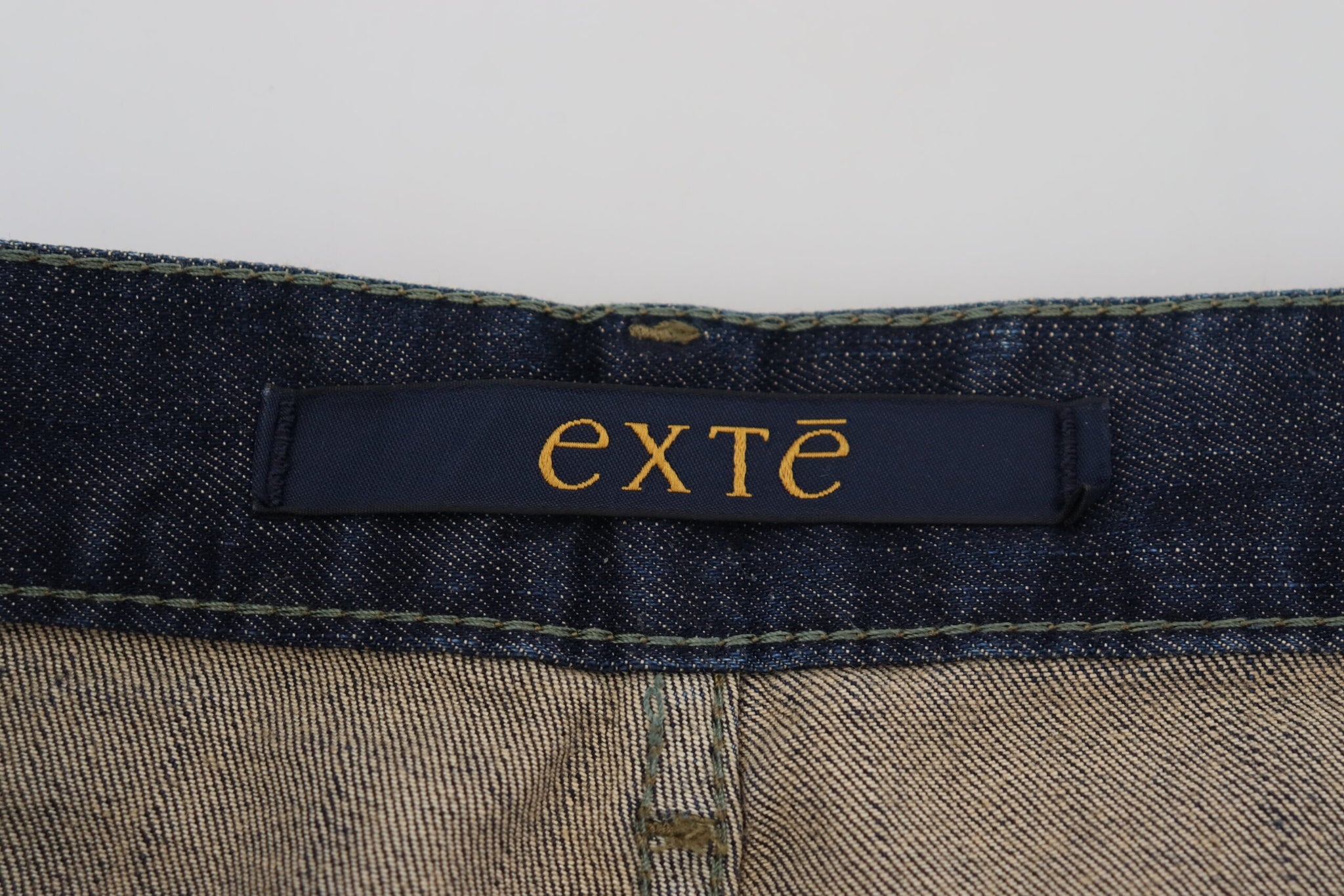 Exte Blue Washed Cotton Straight Fit Men Casual Denim Jeans