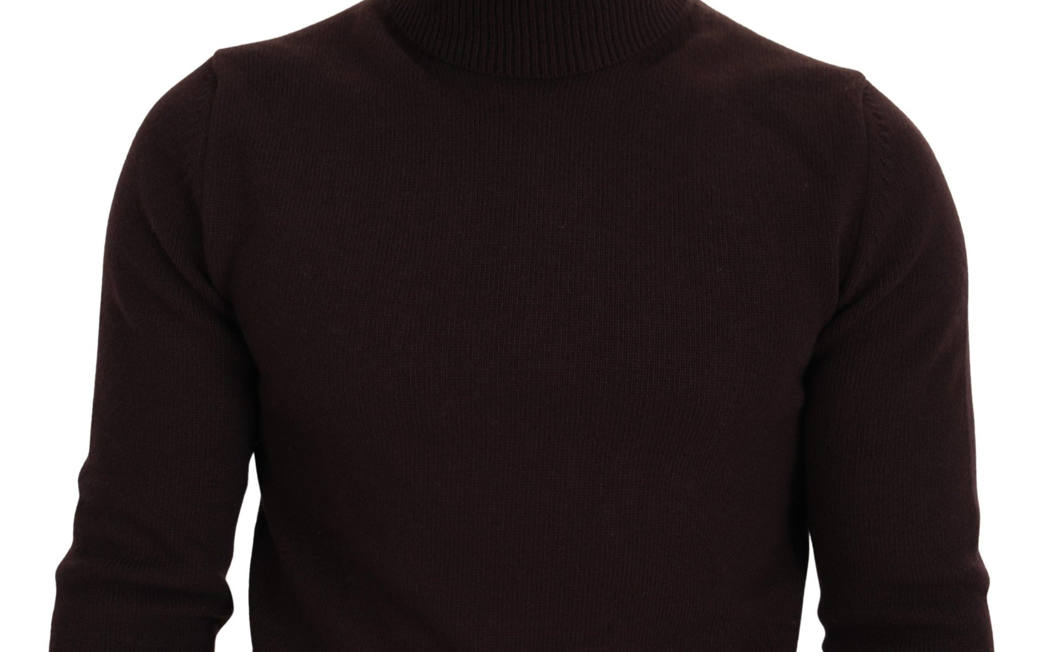 Brown Wool Turtle Neck Pullover Sweater