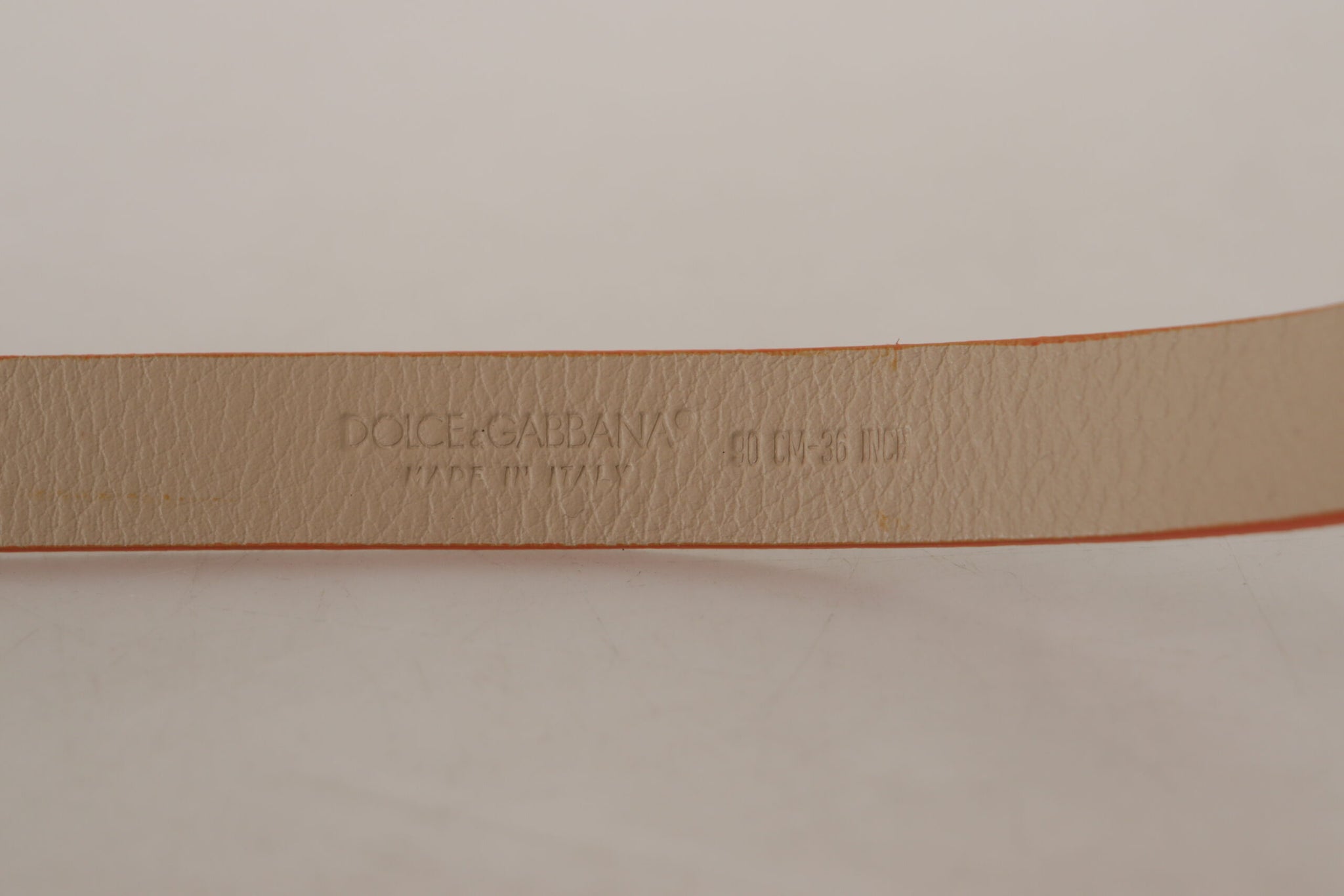 Nude Beige Skinny Logo Engraved Waist Buckle Belt