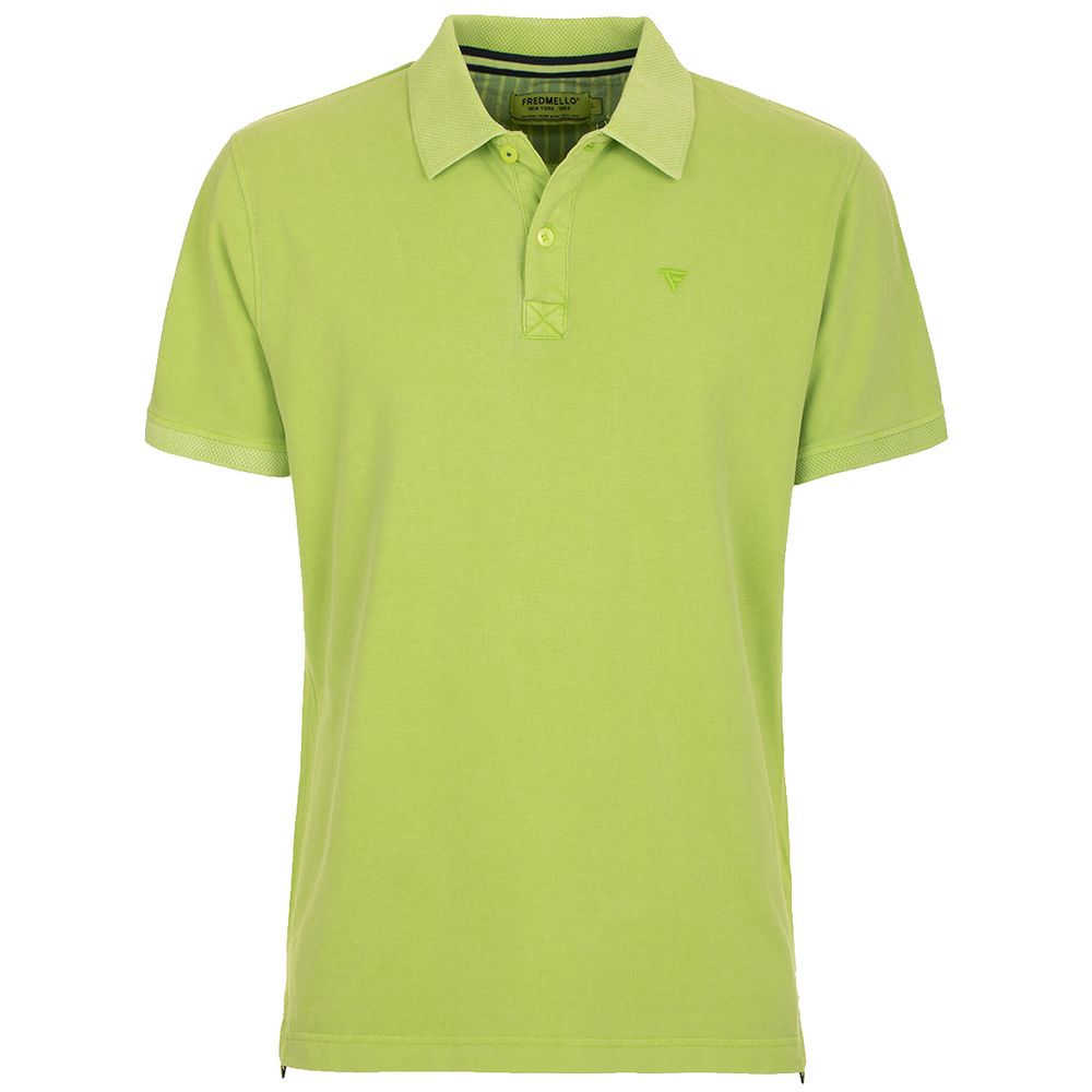 Fred Mello Green Cotton Polo Shirt