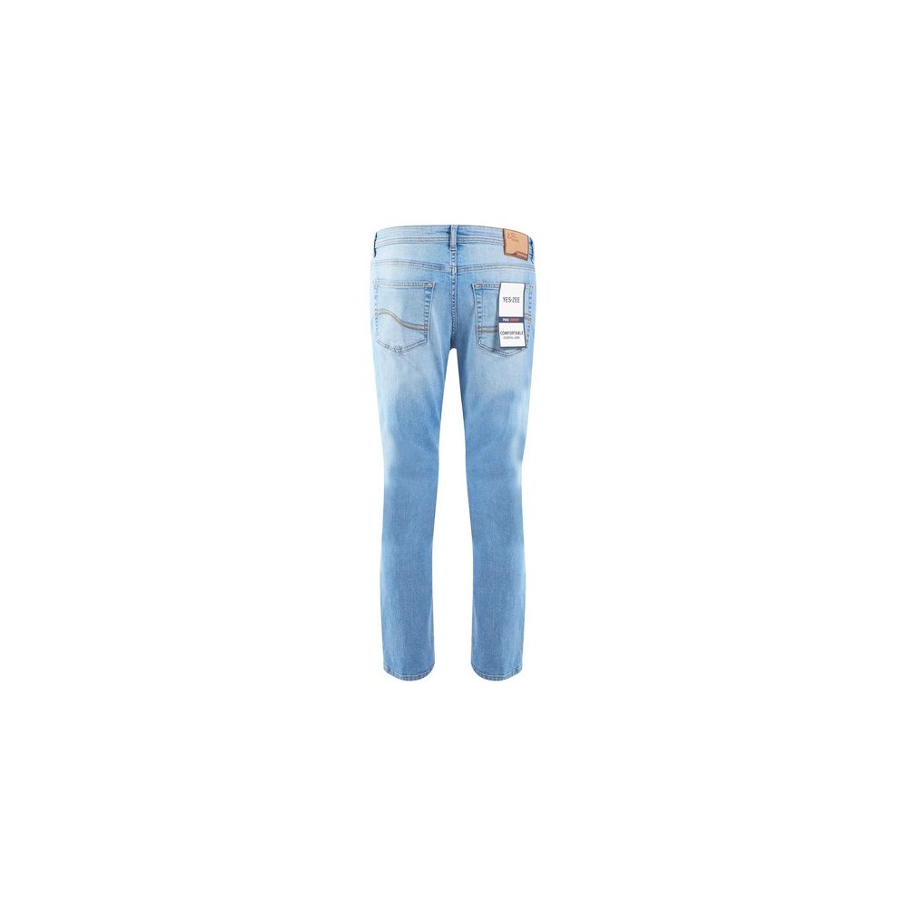 Yes Zee Light Blue Cotton Jeans & Pant