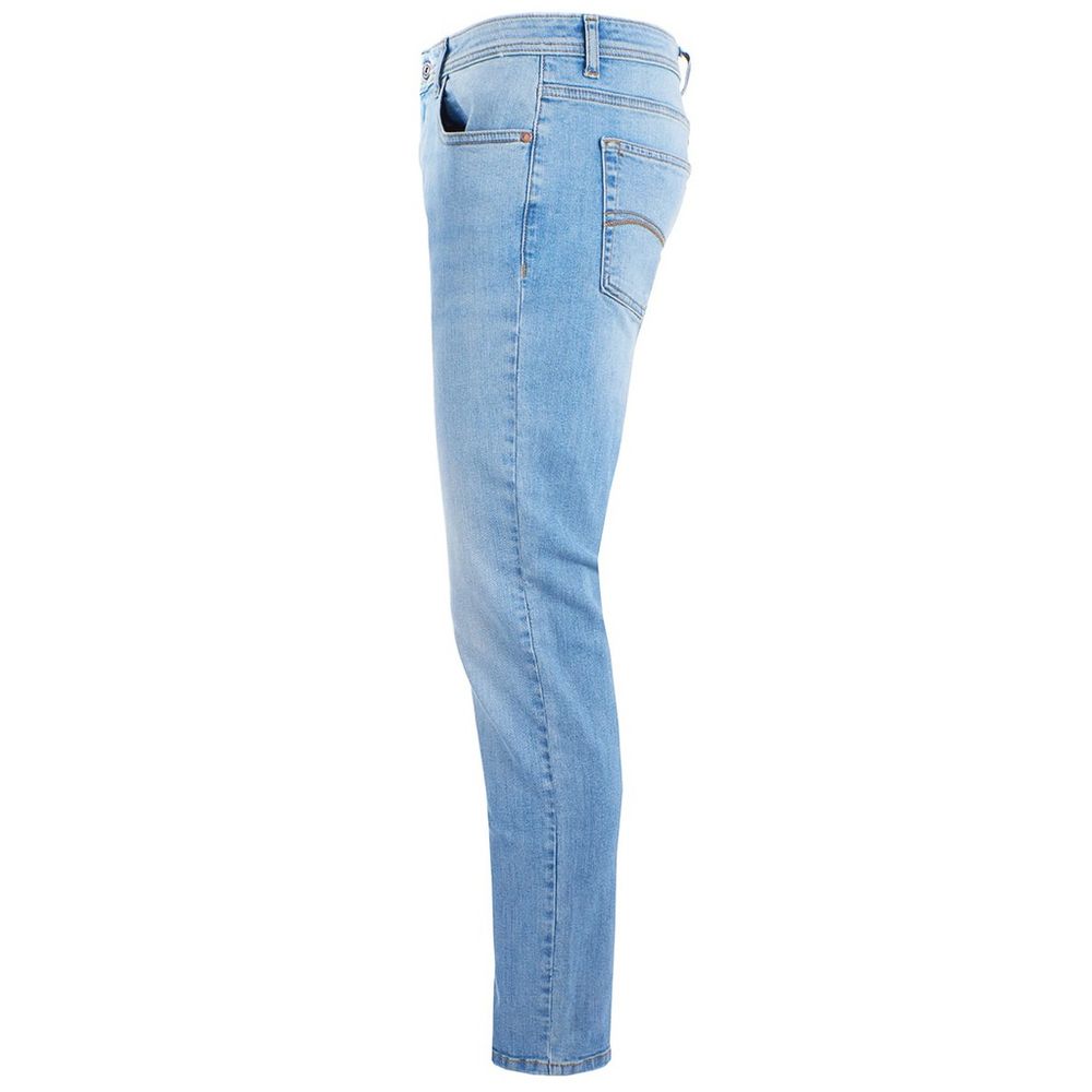 Yes Zee Light Blue Cotton Jeans & Pant