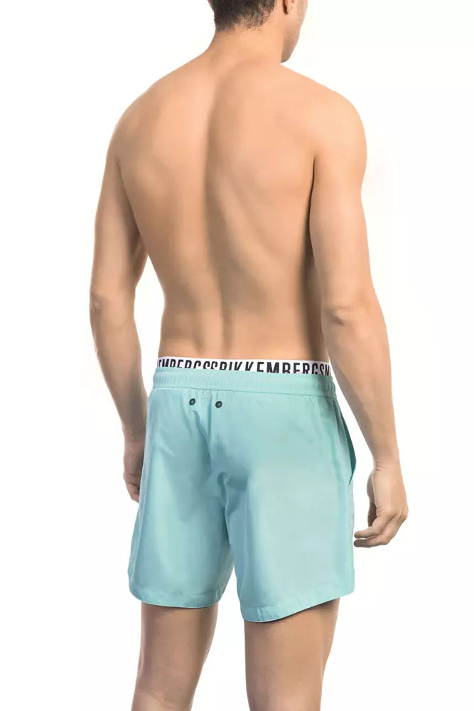 Light-blue Polyester Swimwear