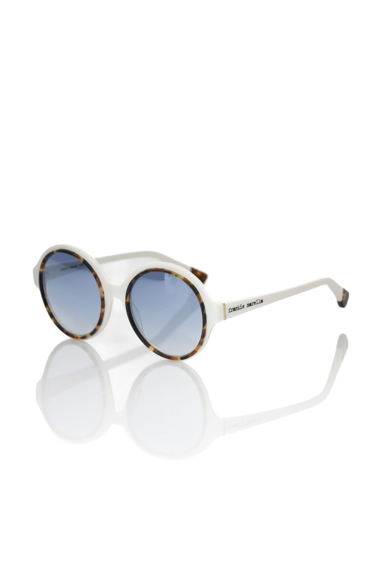 Frankie Morello White Acetate Sunglasses