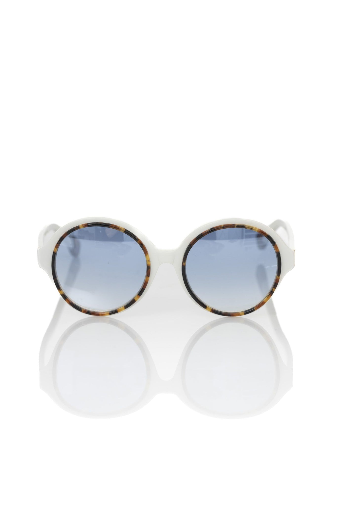 Frankie Morello White Acetate Sunglasses