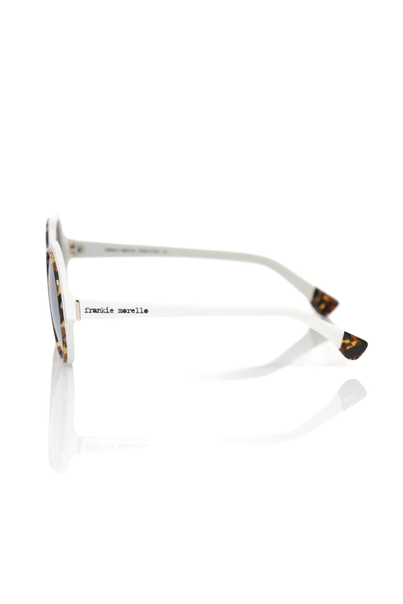 Frankie Morello White Acetate Sunglasses