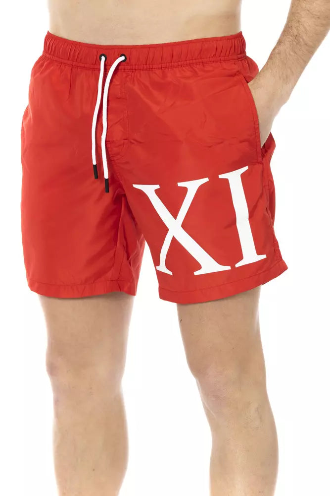 Red Polyester Swimwear
