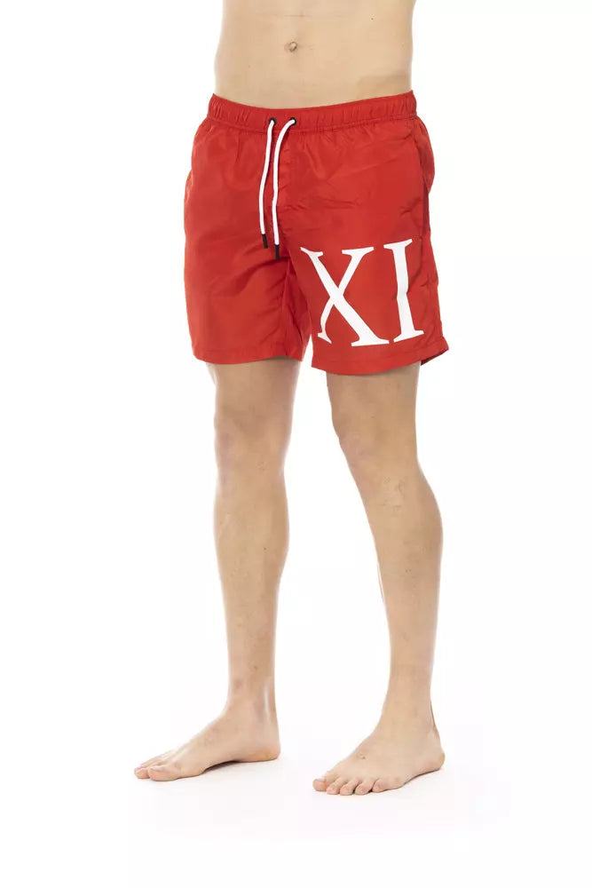 Red Polyester Swimwear