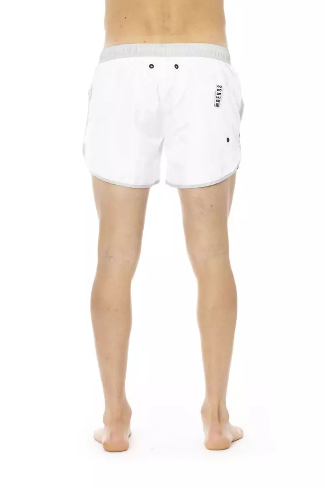 White Polyester Swimwear