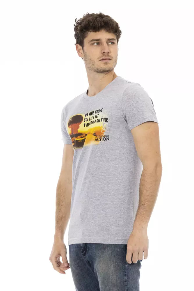 Gray Cotton T-Shirt