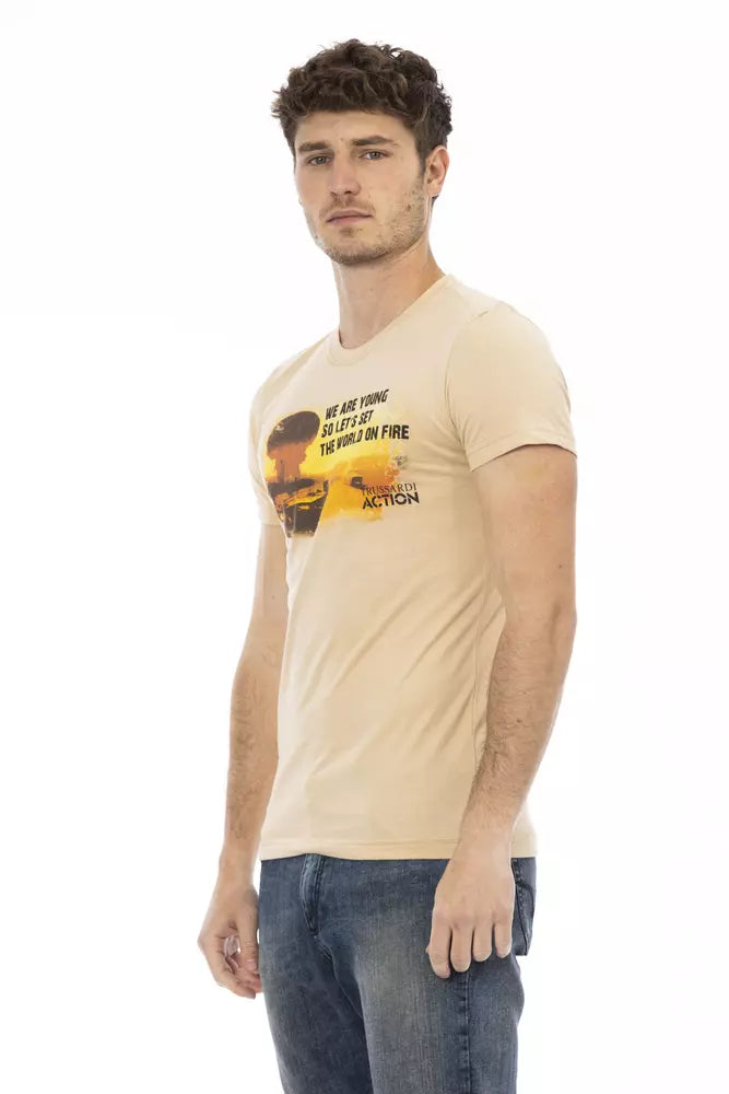 Beige Cotton T-Shirt