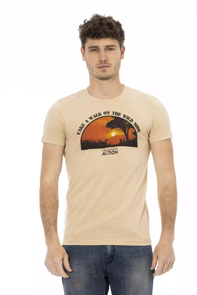 Beige Cotton T-Shirt