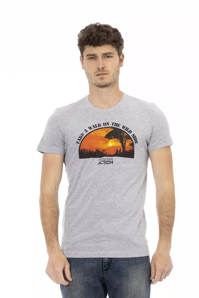Gray Cotton T-Shirt