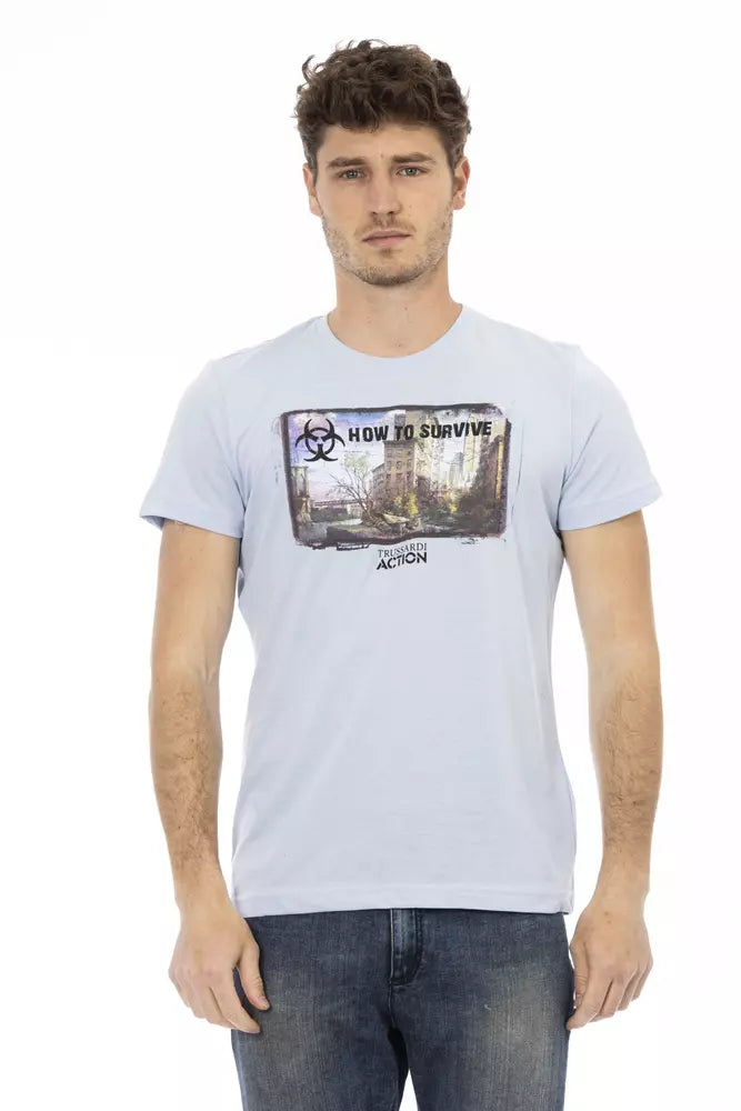 Light-blue Cotton T-Shirt