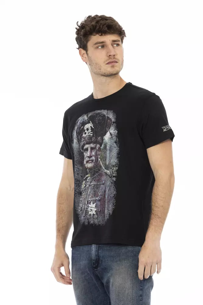 Black Cotton T-Shirt
