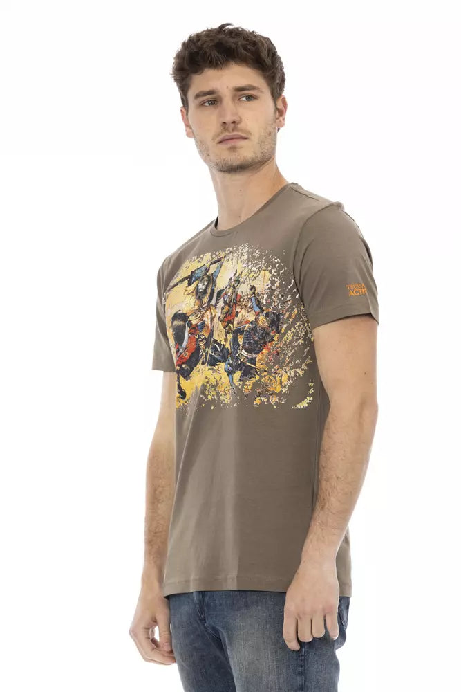 Brown Cotton T-Shirt